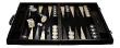 Backgammon Masque de femme Cuir imprim&eacute; croco noir et Cristal incolore - Lalique